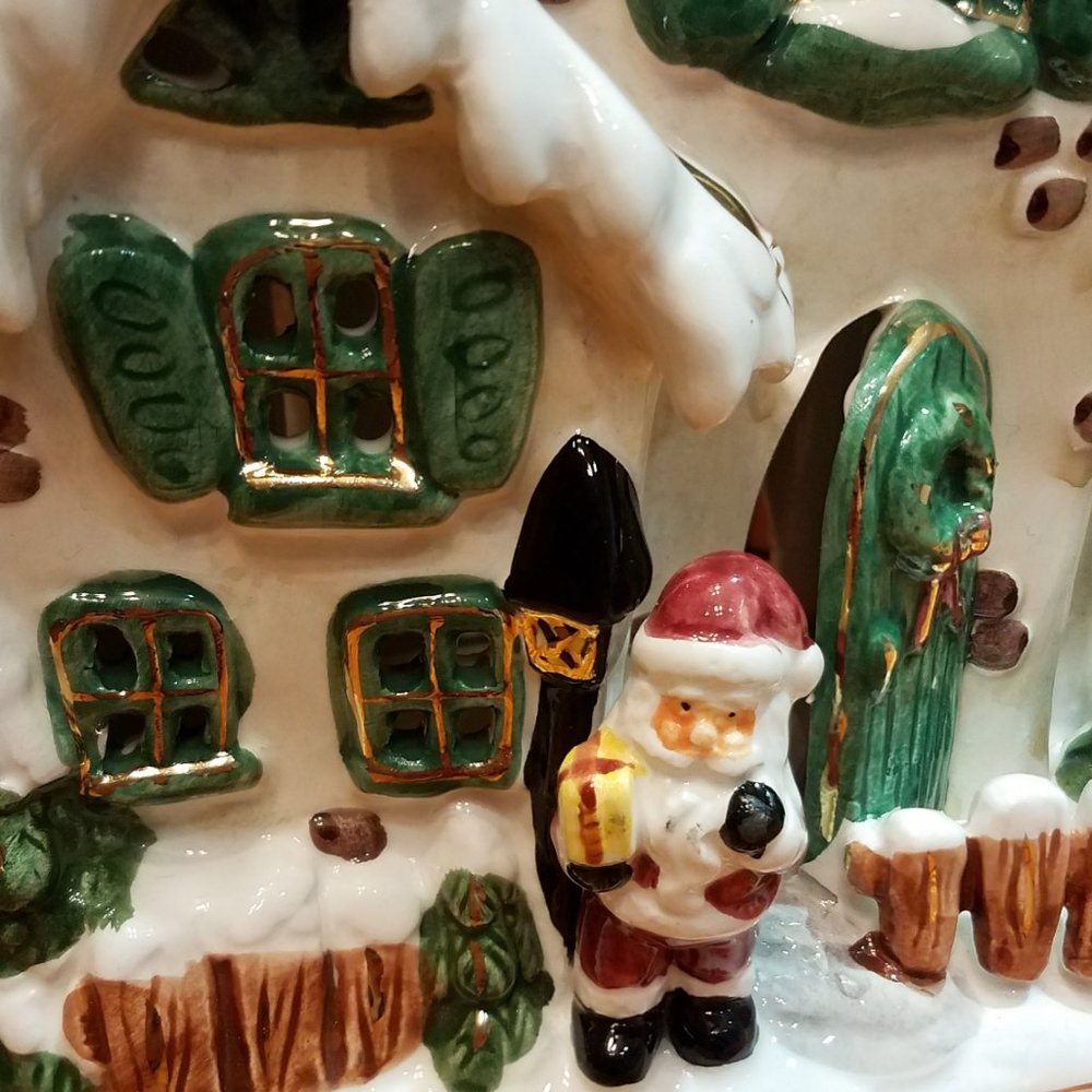 Santa's Cozy Corner Tealight Cottage - Picture 3 of 6